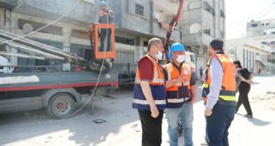إصلاح شبكة كهرباء غزة